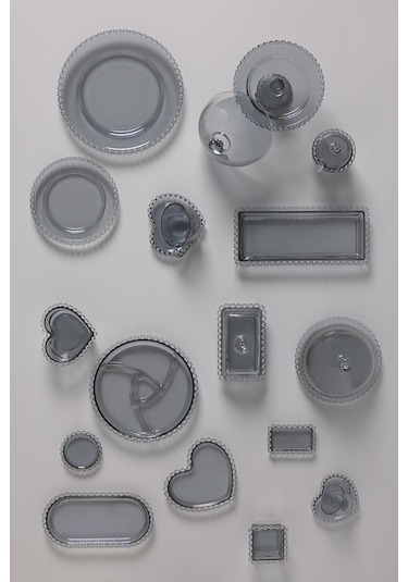 Karaca Glory Antrasit Kayık Tabak 25 cm