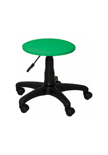 Ofiscombin Dönebilir Döner Tekerlekli Bar Eczane Laboratuvar Medikal Kuaför Taburesi Sandalye Yeşil Deri 00047499847