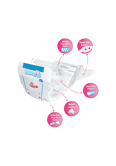 Paddlers Bebek Bezi 5 Numara Junior 52 Adet (11-18 Kg) Jumbo Paket