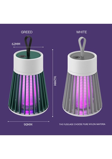 Shineyee Yeşil Usb Şarjlı Sessiz Elektrikli Enjeksiyonlu 365nm Mor Işıklı 20-100m² Ağaçlama Fonksiyonlu Evcil Ve Dış Mekan Uygun Mus Derleyici Lambası Yeşil