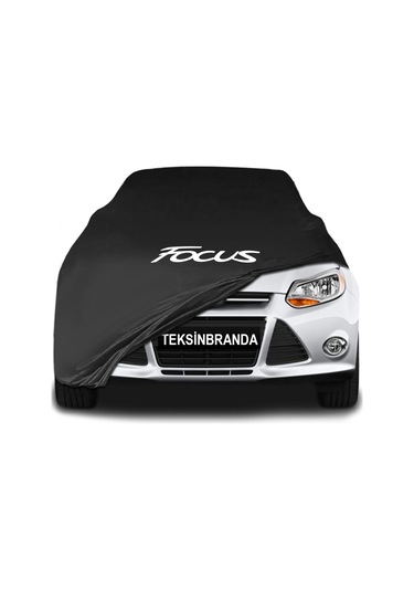Ford Focus Sedan 2010 - 2018 Siyah Kumaş Araba Brandası Logolu Penye Branda Oto Branda