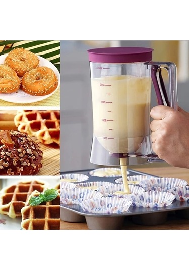 Elmpaly 1 Adet Mor Katlanır Hamur Ayırıcı - Kek, Kurabiye, Waffle Ve Pancake İçin Ideal