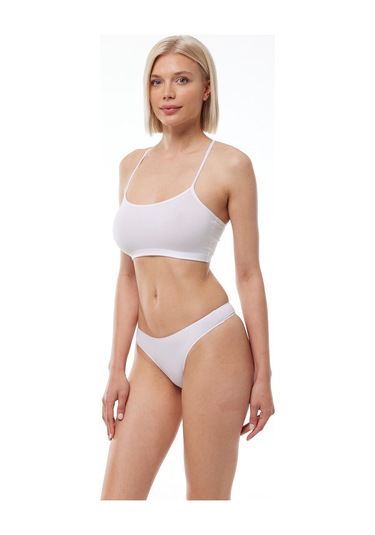 Malabadi Kadın Beyaz 2 Li Paket Modal String Tanga 186 Beyaz