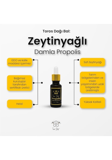 Toros Dağı Zeytinyağlı Propolis Damla 20 ML