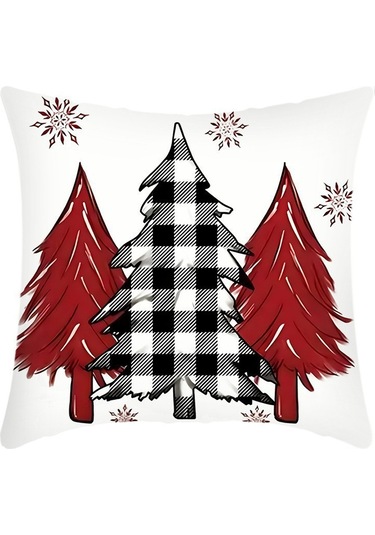 Cartoon Hand-painted Style Christmas Decorative Pillow No.41 Ekru