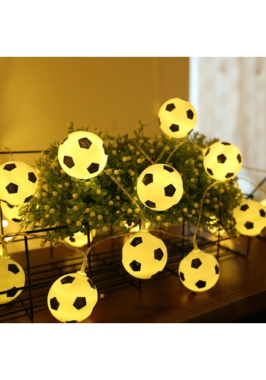 Xindoker Futbol Şekilli Led Işık Zinciri - Dünya Kupası Ve Partiler İçin Dekoratif Asma Aydınlatma
