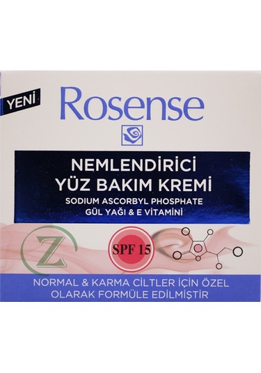Rosense Nemlendirici Yüz Bakım Kremi Normal ve Karma Ciltler 50Ml