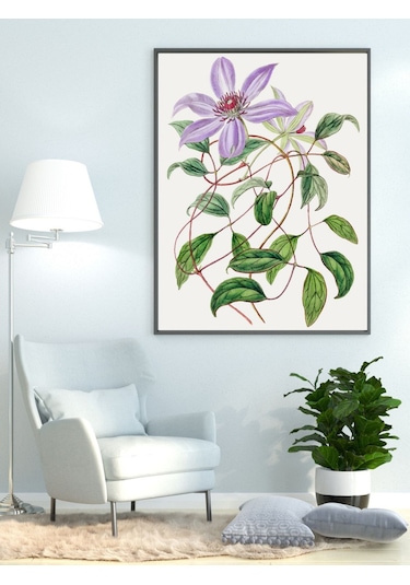 Purple Flower Çerçevesiz Poster "Botanica Serisi"