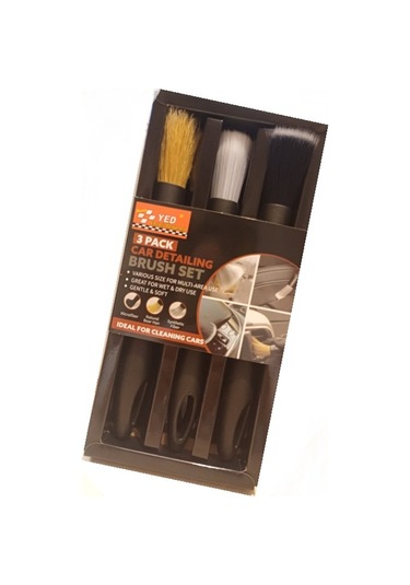 Profesyonel Detay Fırça Seti 3 Lü Kutulu