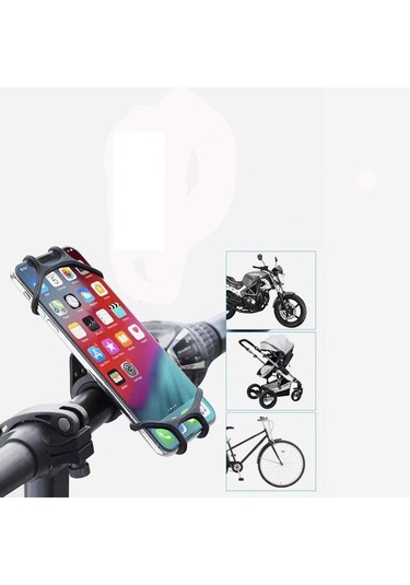 Yystore Bisiklet Telefon Tutacağı 360 Derece Dönebilen Silikon