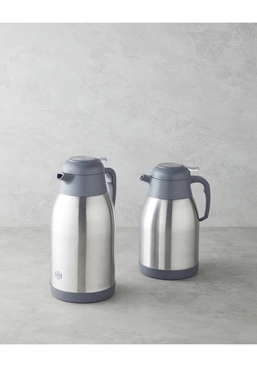 English Home Good Mood Temp Çelik Termos 2 Litre Gri Gri