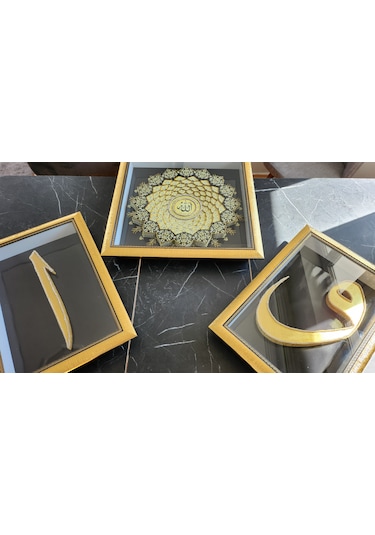 Elif & Vav & 60 X 60 Rölyef Tablo Seti