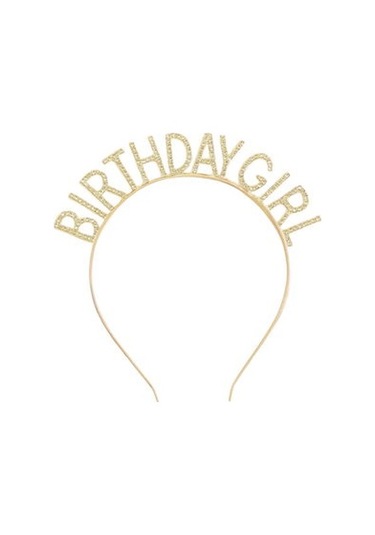 Taşlı Taç Birthday Girl - Altın Tüm Yaşlar