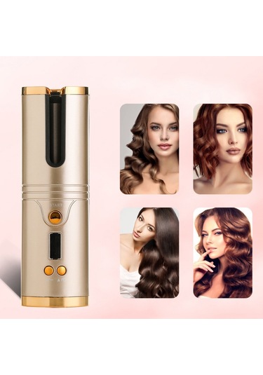 Sones Taşınabilir Usb Şarjlı Kablosuz Bukle Makinesi Lazy Otomatik Bukle Çubuğu Patentli Gri