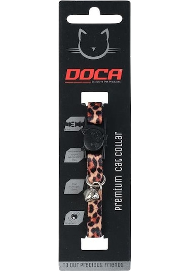 Doca Premium Leopard Desenli Kedi Boyun Tasması