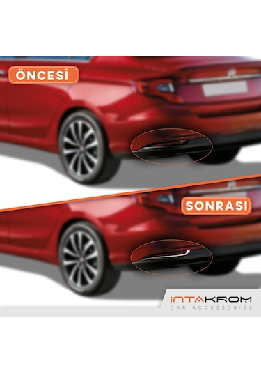 intakrom Fiat Egea Krom Reflektör Çerçevesi 2 Parça 2015 ve Üzeri - Sd N11.5710