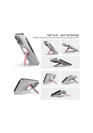 Cbtx Cep Telefonu Kickstand Alüminyum Alaşımlı 360 Derece Döner Masaüstü Telefon Standı - Pembe