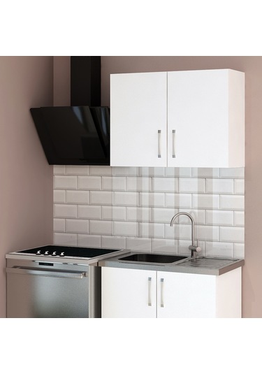 Camole 80 Cm Üst Modül - Hazır Mutfak Dolabı Beyaz