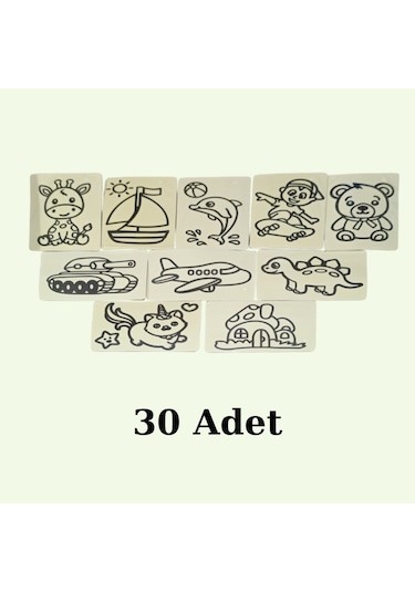 Kum Boyama Seti 30 Adet A5 Boyutunda 20x13.5