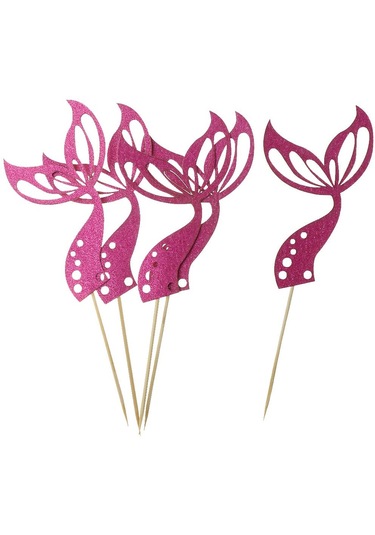 Homyl 5 Adet Yenilik Denizkızı Kuyruğu Yanıp Sönen Pembe Pembe