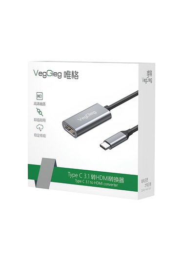 Veggieg 4k 30hz Type-c To Hdmı Çevirici Dönüştürücü Adaptör