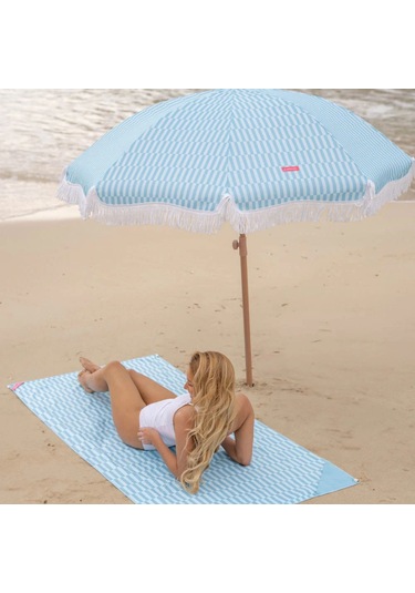 Flamingueo Caramel Plaj Ve Bahçe Şemsiyesi Mavi Mavi