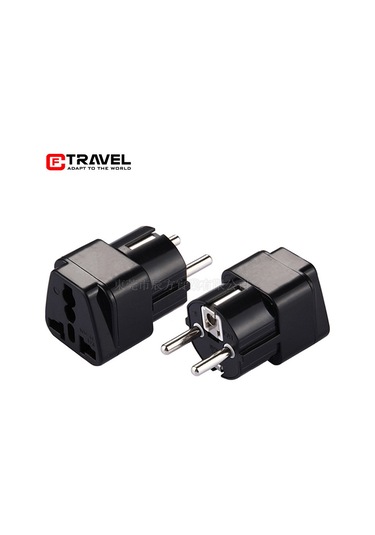 Symbee Siyah Avrupa Standartı Adaptör - 10a/16a Akım, 250v Gerilim, 2800w Güç - Ev Ve Seyahat İçin Evrensel Fiş Dönüştürücü