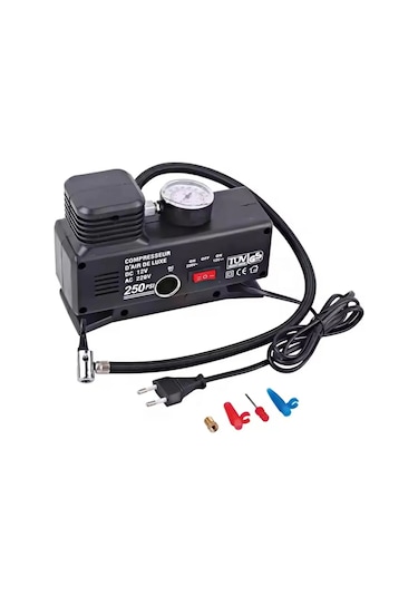 220 Volt-12 Volt 250 Psi Kompresör Lastik Hava Şişirme Oto Pompas