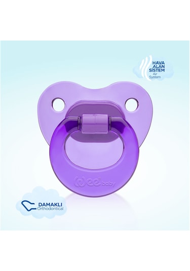 Akide Damaklı Emzik No:1 Mor 0-6 Ay