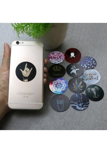 Pazly Ultra İnce Telefon Tutucu Standı, Sac Plaka Mıknatıslı Metal Manyetik Disk Araç - Bw - -