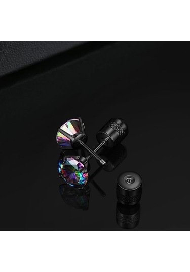 Rainbow Küpe - Limited Edition - Döner Kilit Çok Renkli