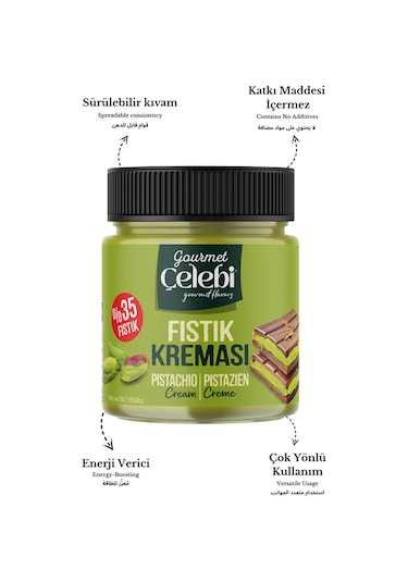 Antep Fıstık Kreması 200 Gr X 3 Adet 3'lü Avantajlı Set