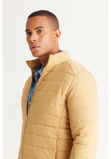 Ac&Co / Altınyıldız Classics Standart Fit Normal Kesim Dik Yaka Erkek Mont Sarı