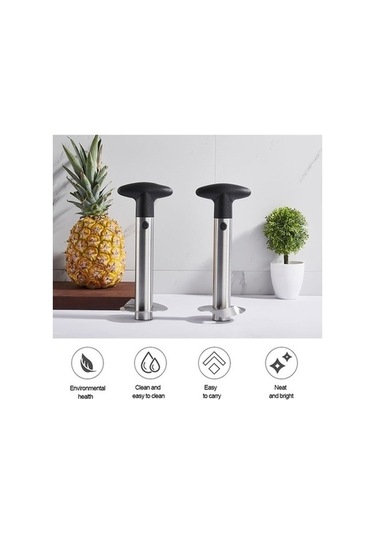 Ulzyvf Ananas Dilimleyici & Çekirdek Aleti - Pratik Gümüş Meyve Aleti Gümüş