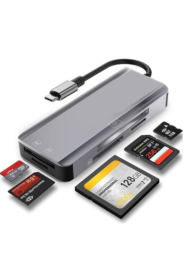 Forzacase FC834 5 İn1 USB 3.1 Type-C OTG SD - TF- CF Kart Okuyucu