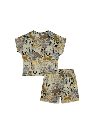 Civil Baby Erkek Bebek Şortlu Takım 6-18 Ay Taş Rengi Taş Rengi