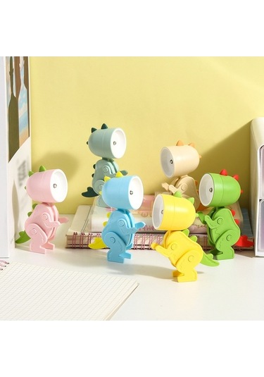 Pazly H46772p Karikatür Gece Lambası Çocuklar İçin Mini Dinozor Led Pembe Işık Diğer