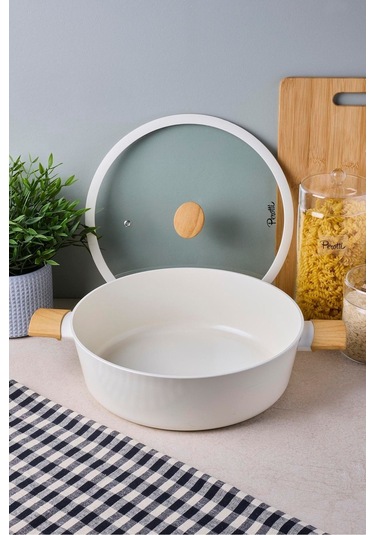 Danish Cook Beige İndüksiyon Tabanlı Karnıyarık Tencere 28 Cm Bej Bej