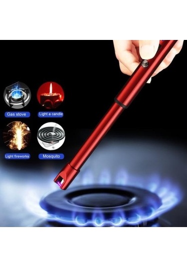 Novahub Şarj Edilebilir Alevsiz Rüzgar Geçirmez Kamp Ateşleyici, Taşınabilir Kompakt Mum Ateşleyici Siyah