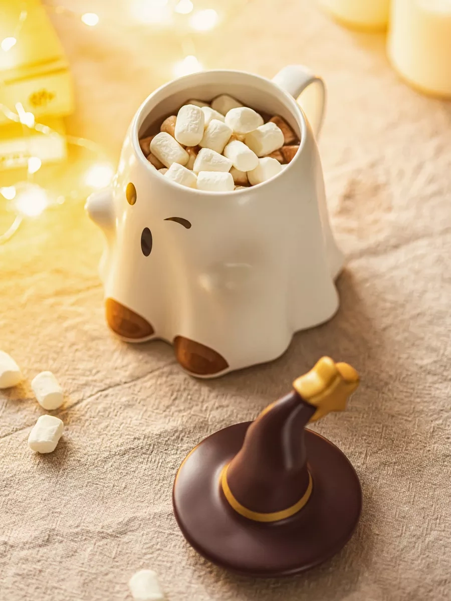 Roomi Çay Ve Kahve İçin Seramik Kâse "hayalet" Figürlü. 191706965 Beyaz