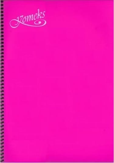 Komeks Spiralli Defter Plastik Kapak 96 Yp A4 Kareli Pembe