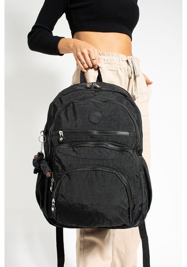 Ultra Hafif Çok Cepli Su Geçirmez Okul Çantası Laptop, Notebook, Okul, Spor, Seyahat Siyah 571-1e-2 Siyah