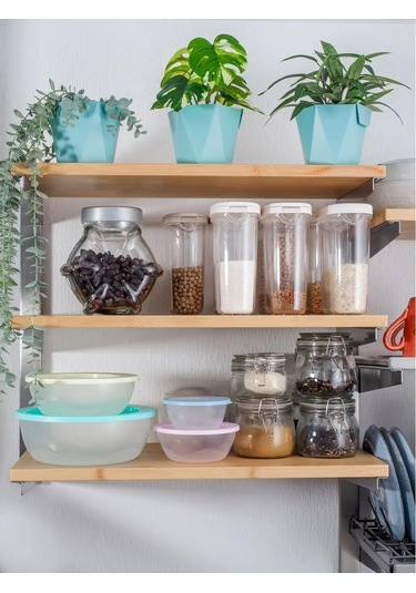 Ho'me Yemek Saklama Kapları Seti 4 Parça 111450192 Açık Mavi