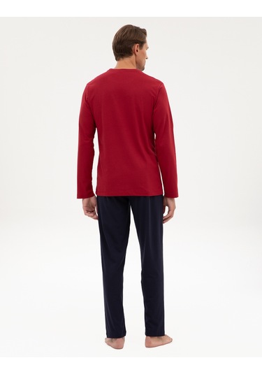 Pierre Cardin Erkek Bordo Pijama Takım 50322653-900 Bordo