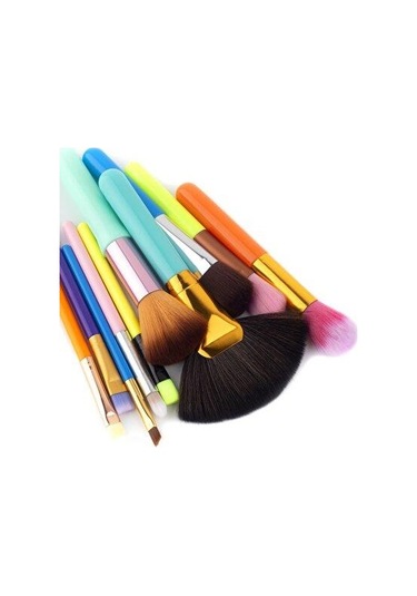 Fontenay Profesyonel Makyaj Fırça Seti Gökkuşağı 10'lu