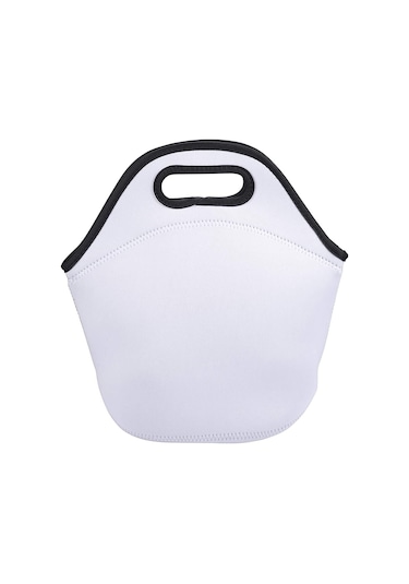 Xurunkeji Süblimasyon Boş Öğle Yemeği Çantası Yeniden Kullanılabilir Yalıtımlı Termal Öğle Yemeği Kutusu Taşıma Çantası Fermuarlı El Çantaları Beyaz