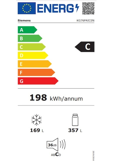 Siemens KG76PAIC0N 526 LT No-Frost Kombi Tipi Buzdolabı