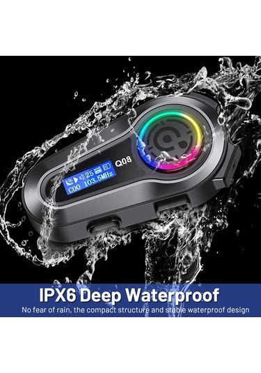 Motosiklet İntercom Üniversal Tüm Kasklara Uygun Işıklı Mod Motor 5.3 Bluetooth