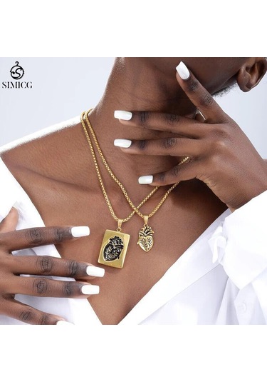 Hug Lover Alaşımlı Yağ Damlası Sevgililer Günü Hediye Kolye Çifti Altın