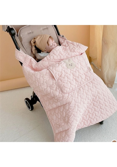 Bebek Arabası Gezi Rüzgar Geçirmez Battaniye - Beyaz